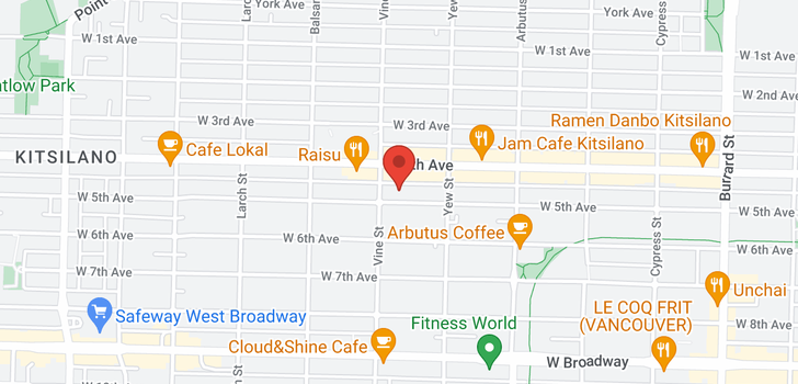 map of 303 2255 W 5TH AVENUE